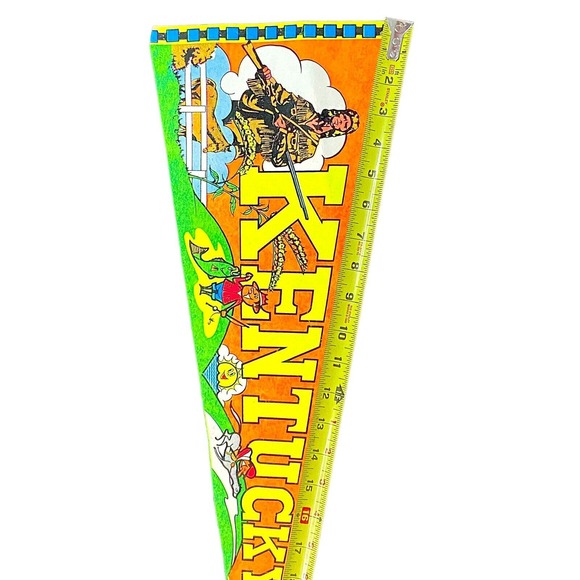 Vintage HTF Kentucky Pennant Souvenir 27” Made In USA RARE DESIGN - Picture 14 of 16